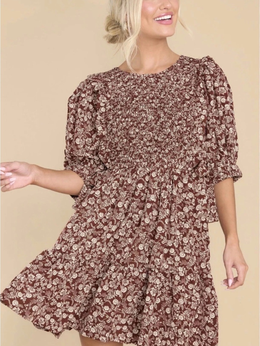 Sofie the Label The Madi Puff Sleeve Mini Dress, Size S - Picture 3 of 11